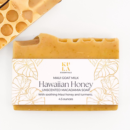 Maui Goat Milk Macadamia Soap - Hawaiian Honey (Unscented)