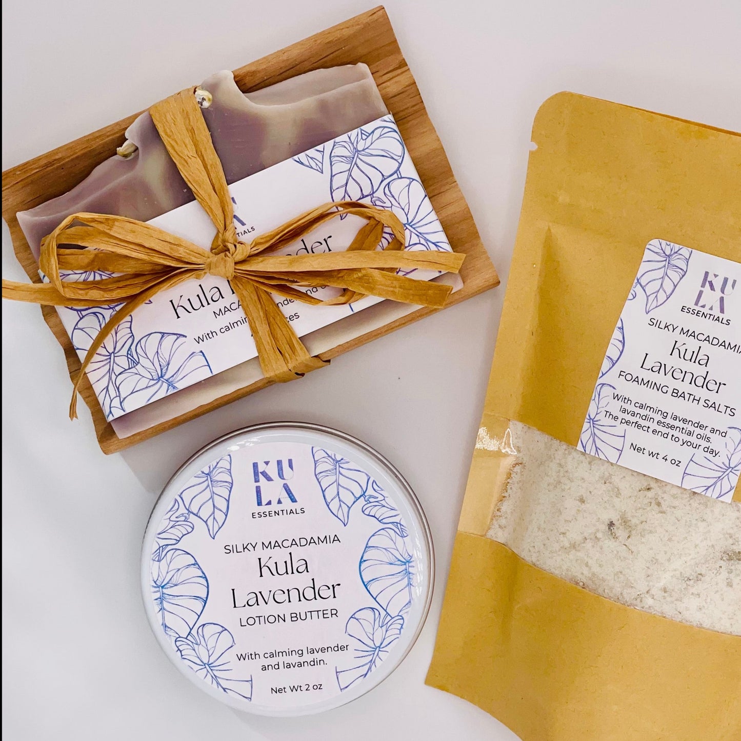 Silky Macadamia Foaming Bath Salts - Kula Lavender