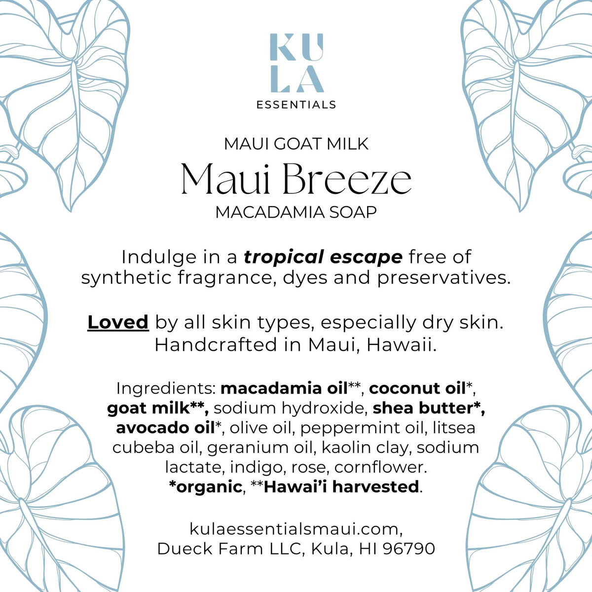 Maui Goat Milk Macadamia Soap