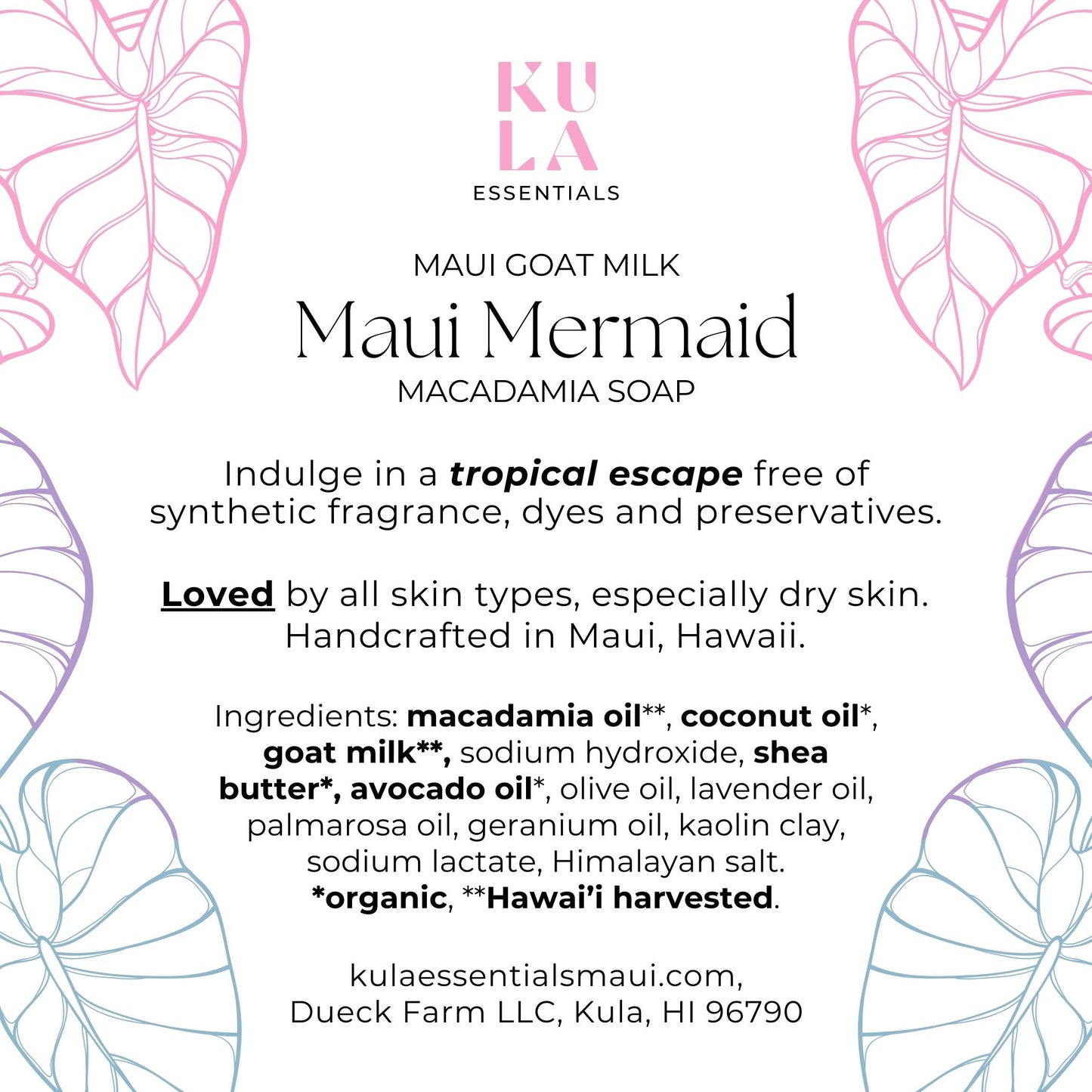 Maui Goat Milk Macadamia Soap - Maui Mermaid